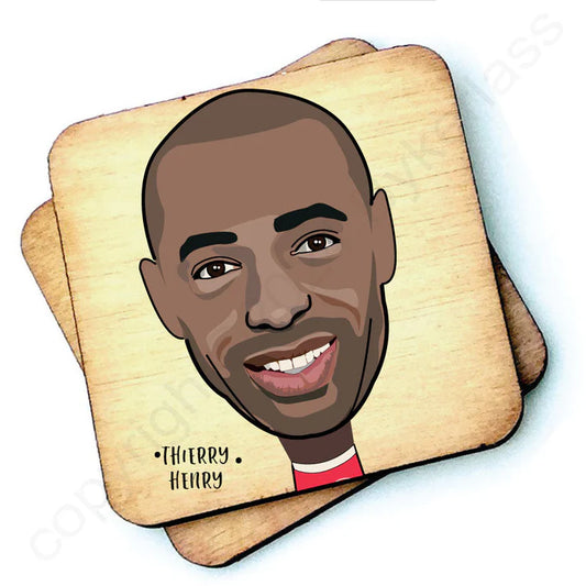 Thierry Henry Wooden Coaster