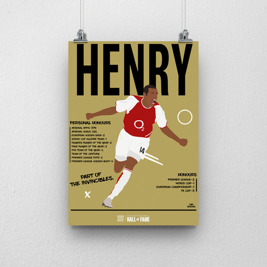 Thierry Henry Hall of Fame Print - DanDesignsGB