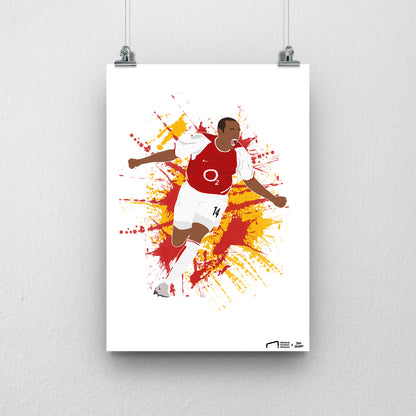 Thierry Henry Arsenal Print - DanDesignsGB
