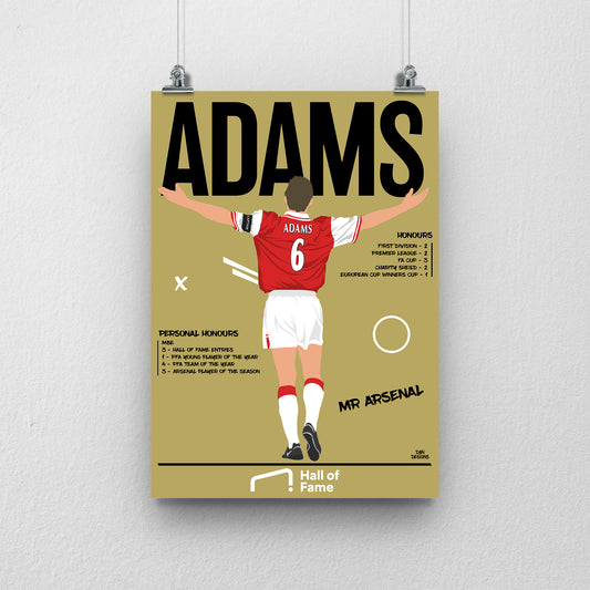 Tony Adams Hall of Fame Print - DanDesignsGB