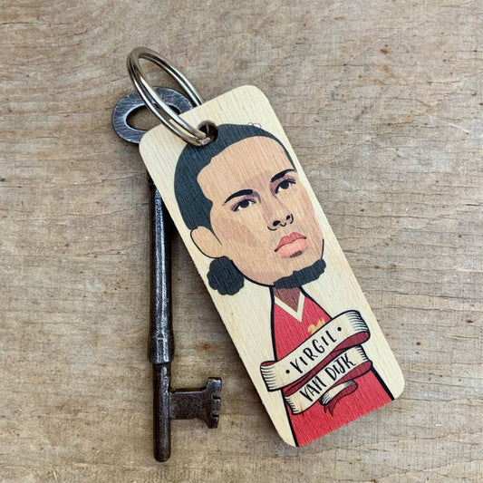 Virgil Van Dijk Wooden Keyring
