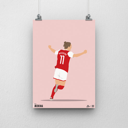 SALE - Vivianne Miedema Arsenal Print - DanDesignsGB