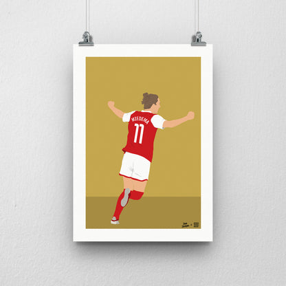 SALE - Vivianne Miedema Arsenal Print - DanDesignsGB
