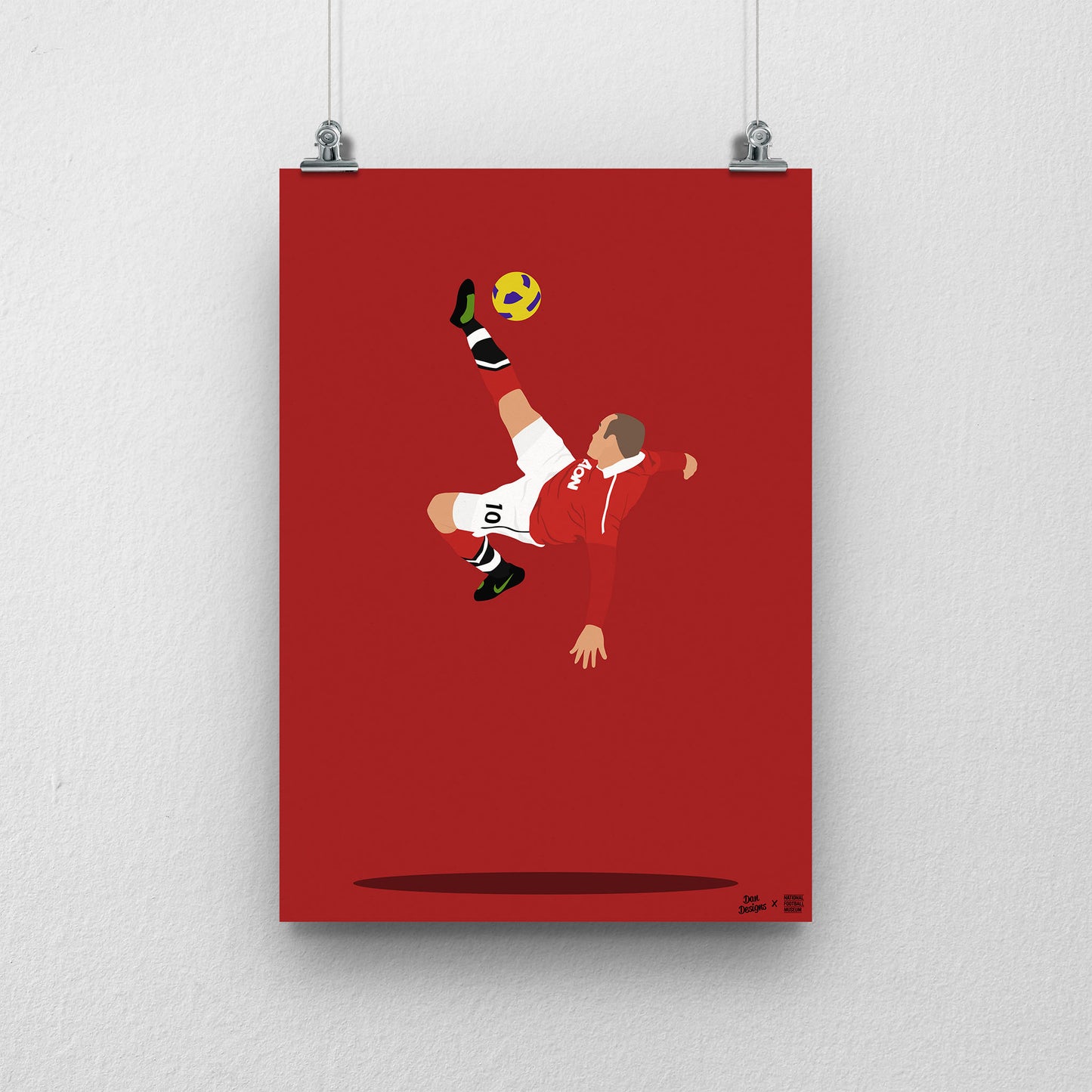Wayne Rooney United A3 Print - DanDesignsGB
