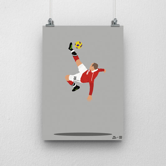 Wayne Rooney United A3 Print - DanDesignsGB