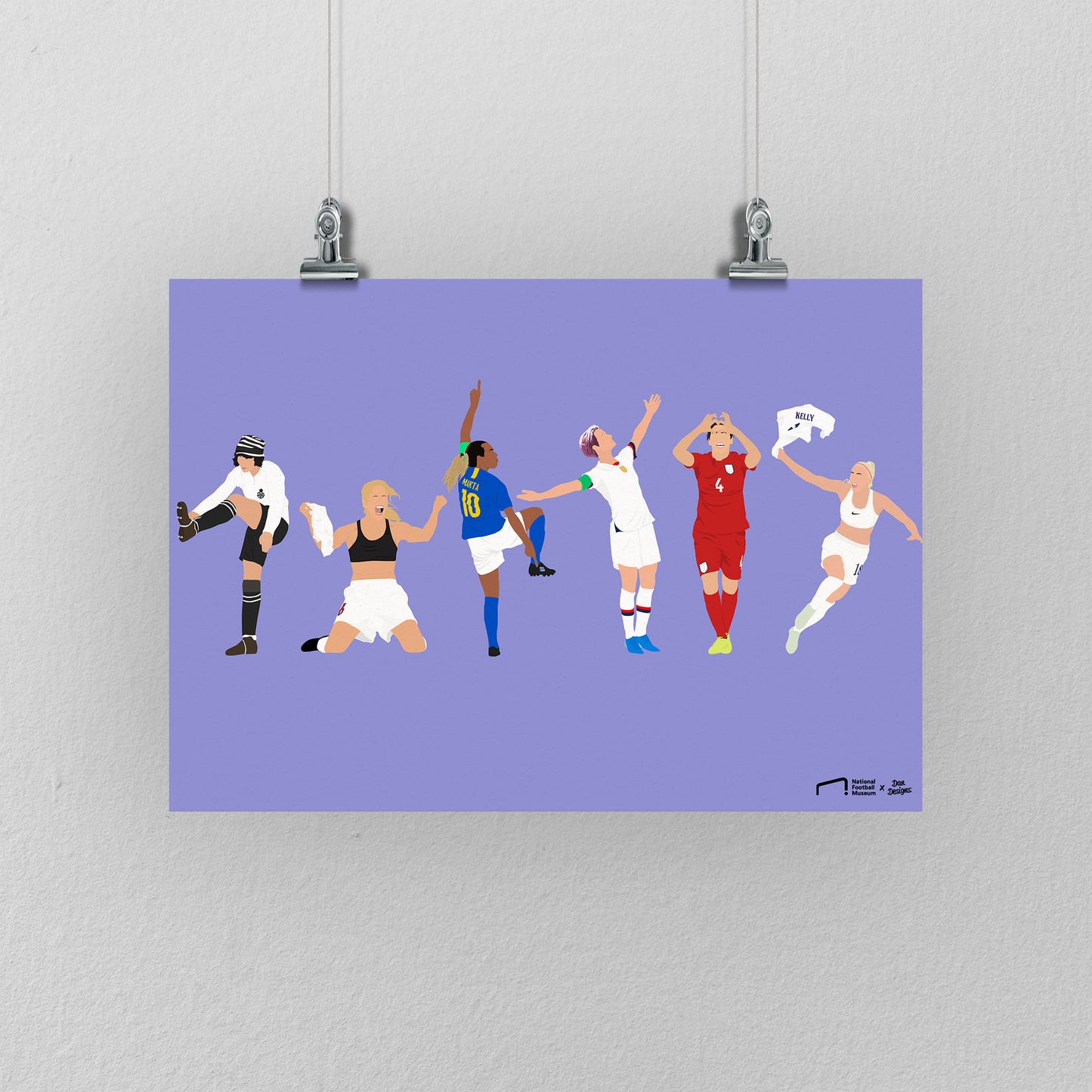 Women's Football Legends Print - DanDesignsGB