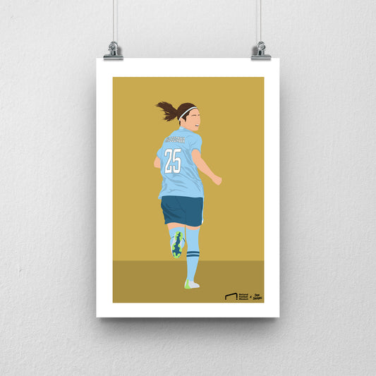 Yui Hasegawa Manchester City Print - DanDesignsGB