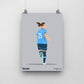 Yui Hasegawa Manchester City Print - DanDesignsGB