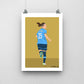 Yui Hasegawa Manchester City Print - DanDesignsGB