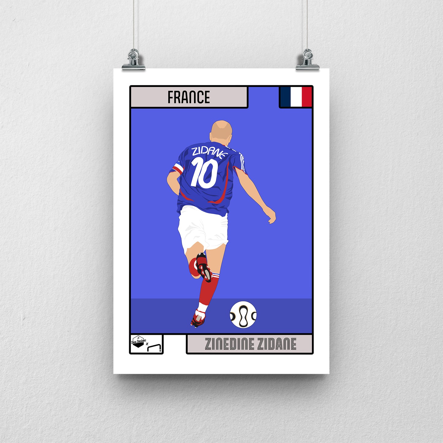 Zidane France Print - DanDesignsGB