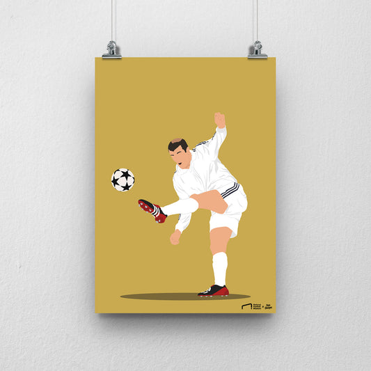 Zidane Real Madrid Print - DanDesignsGB