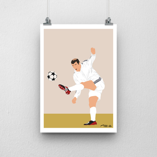 Zidane Real Madrid Print - DanDesignsGB