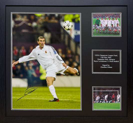 Zinedine Zidane Signed Real Madrid Champions League Final Goal Photo
