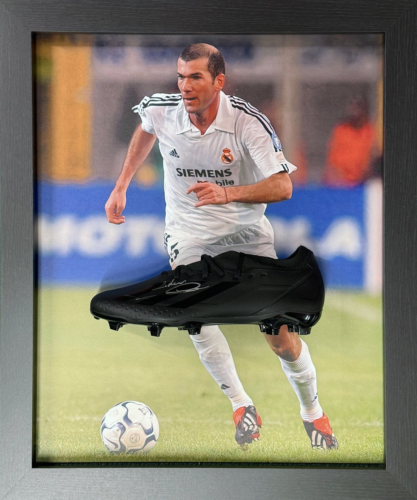 Zinedine Zidane Real Madrid signed Adidas football boot