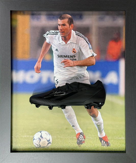 Zinedine Zidane Real Madrid signed Adidas football boot