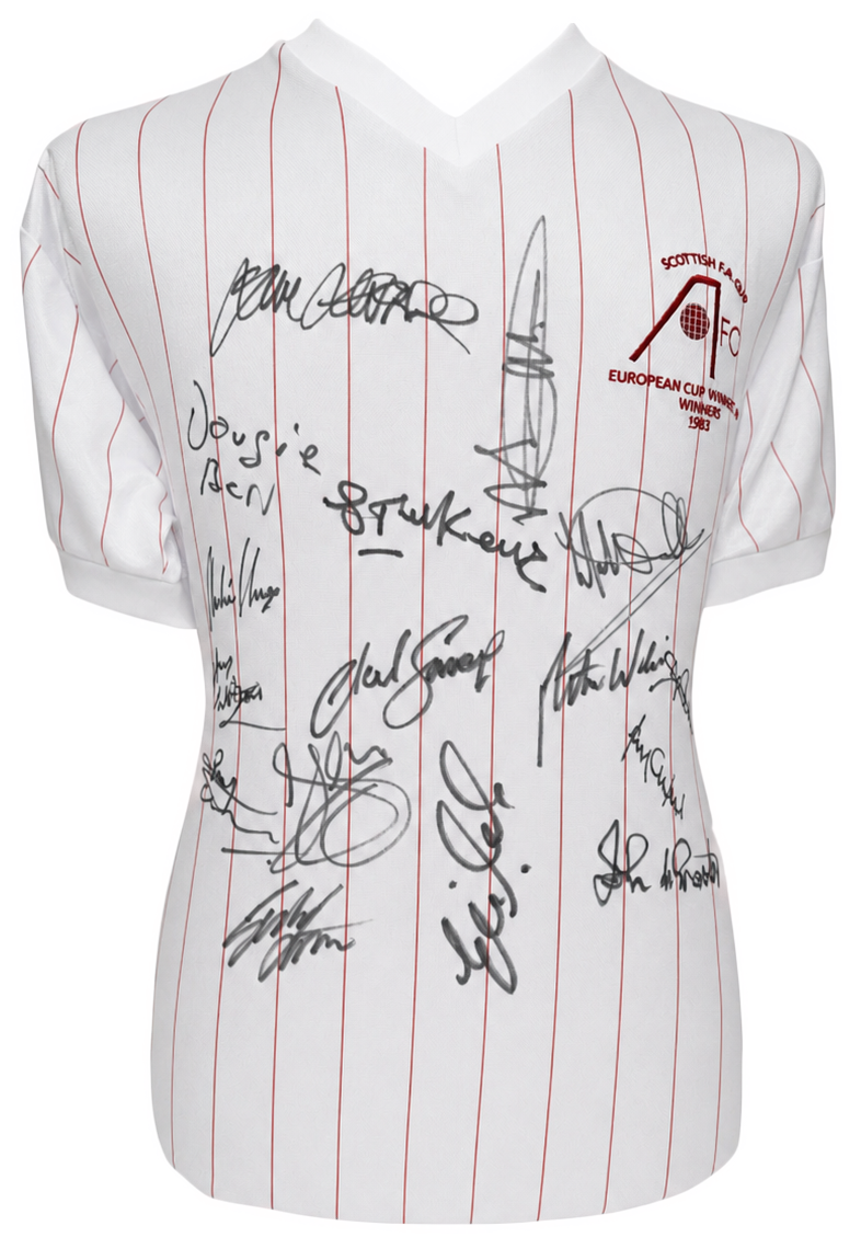 Aberdeen 1986 shirt signed by 16 