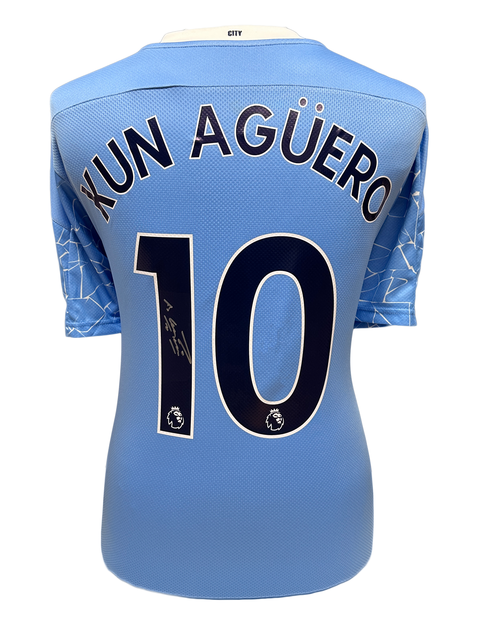 Sergio Aguero Signed Manchester City Shirt National Football Museum Shop