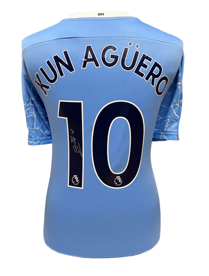Sergio Aguero Signed Manchester City Shirt