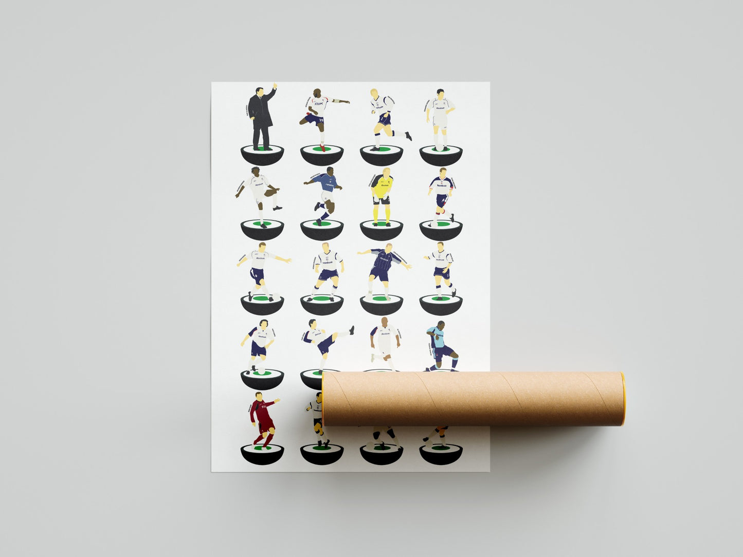 Bolton Wanderers Sam Allardyce years Subbuteo Print
