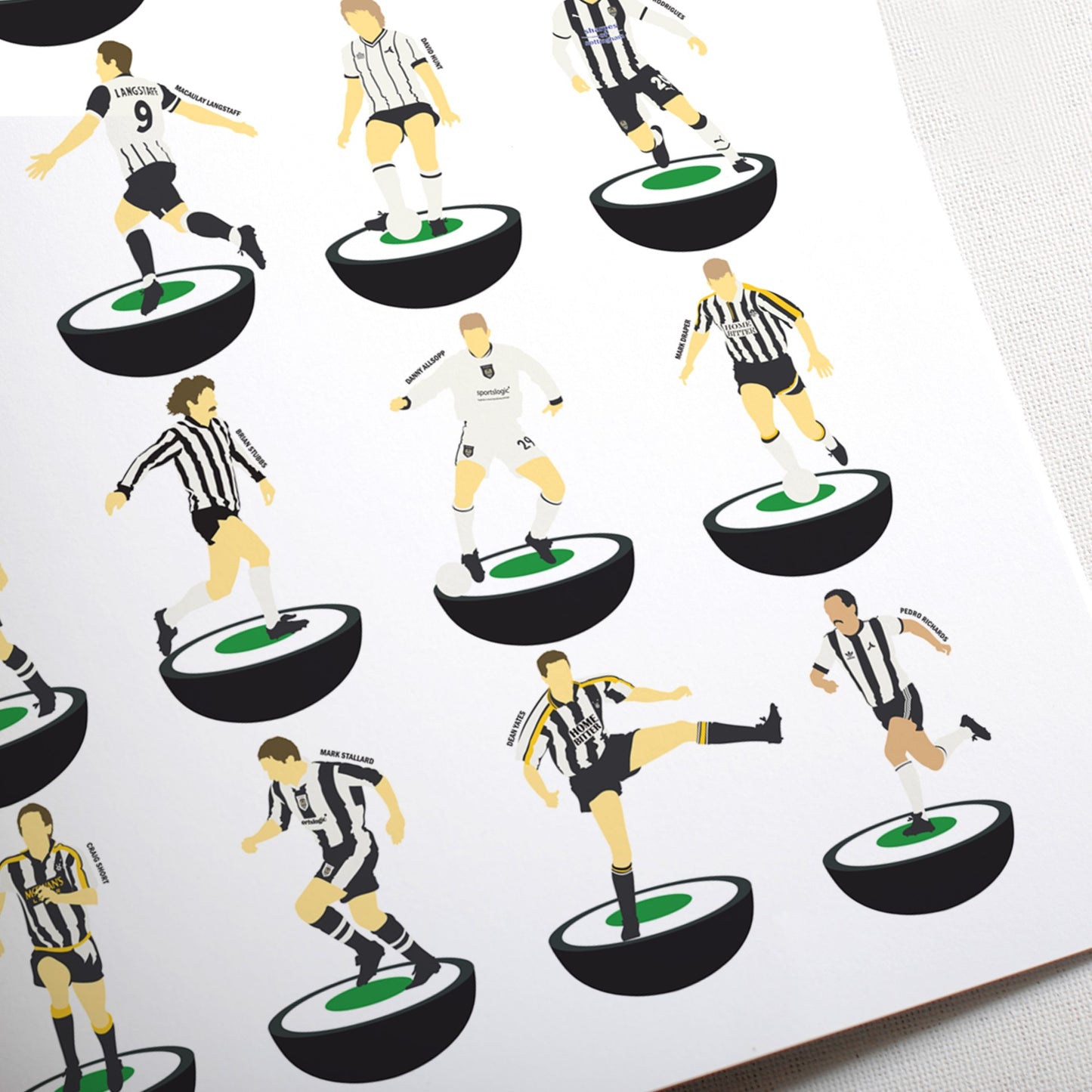 Notts County Legends Subbuteo Print