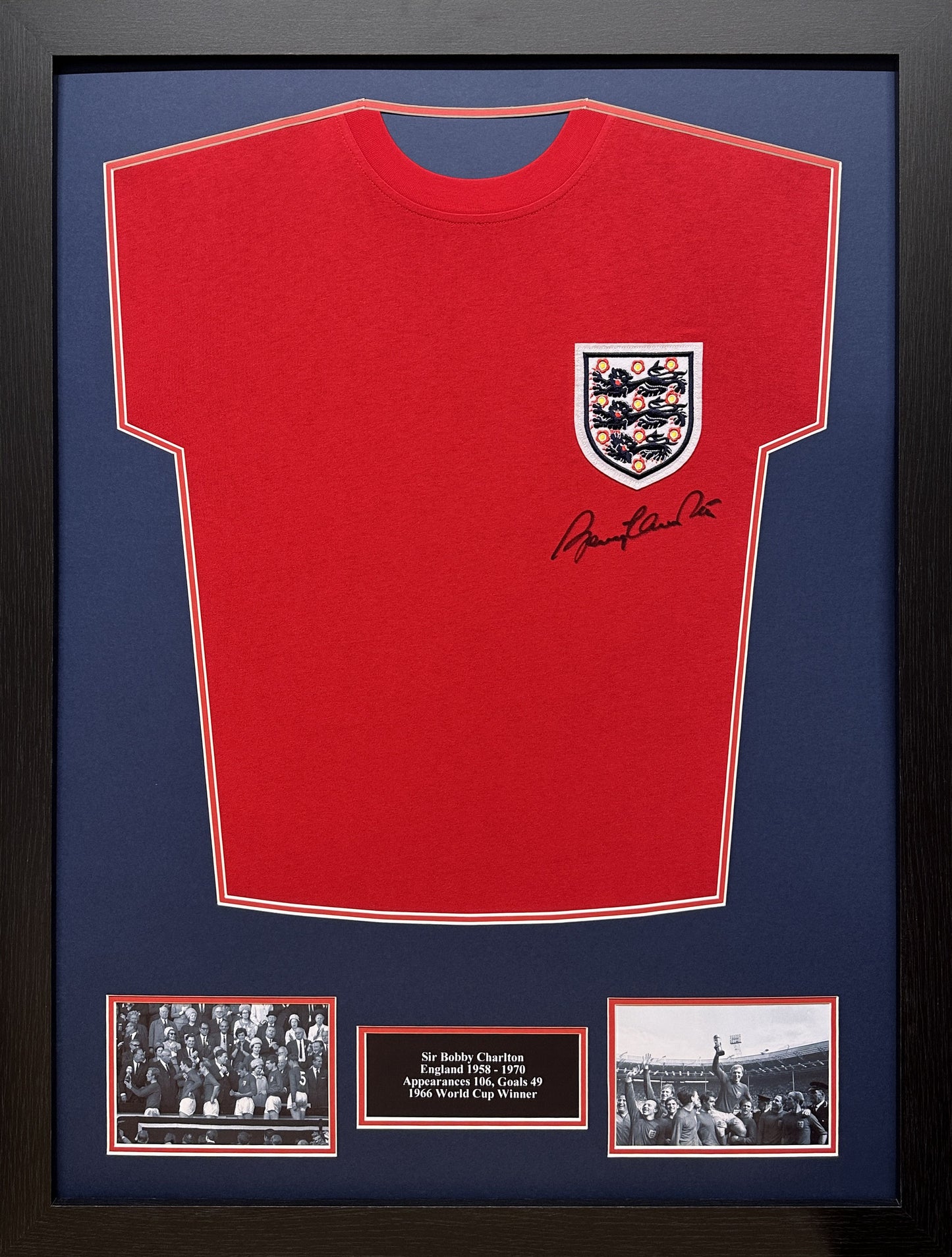 England 1966 final shirt signed by Bobby Charlton