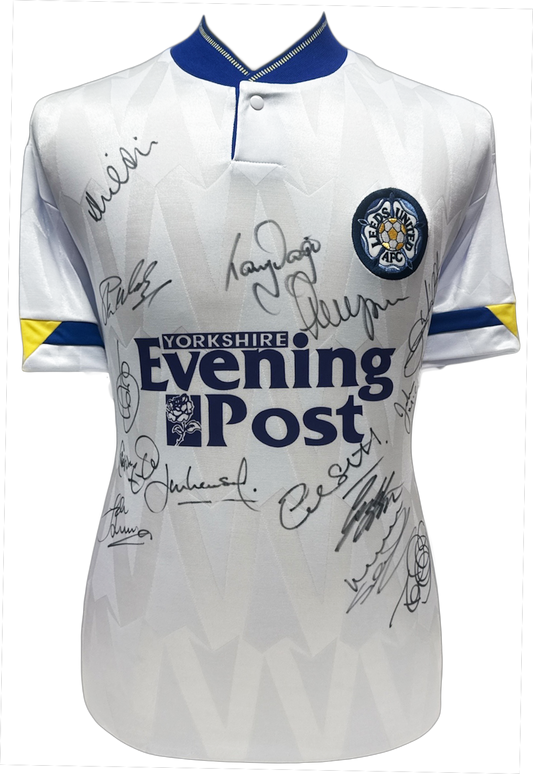 Leeds United 1992 Champions Shirt Signed by 14