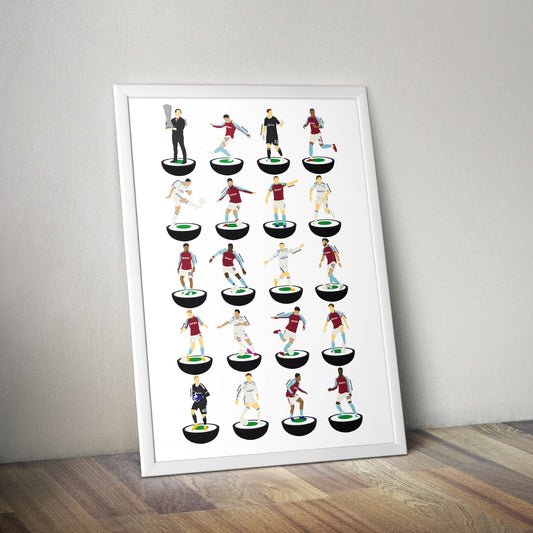 Aston Villa 2026 Europa League Subbuteo Print