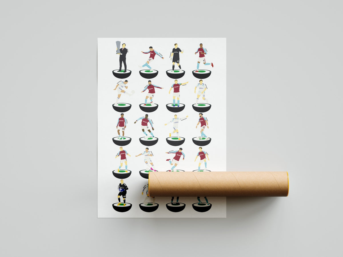 Aston Villa 2026 Europa League Subbuteo Print