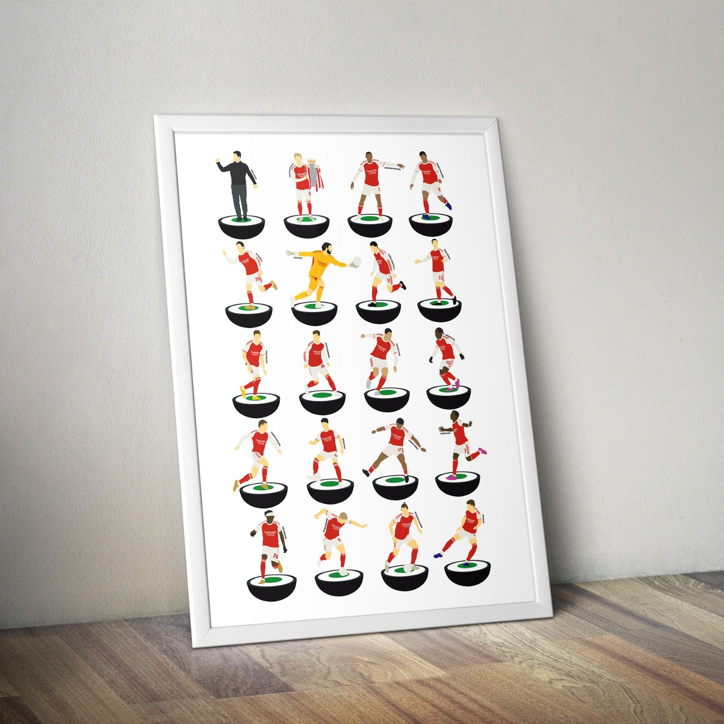 Arsenal Champions 2025 - 2026 Subbuteo Print