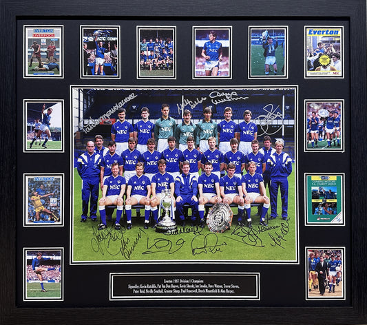 Everton 1987 Photo Signed by 12