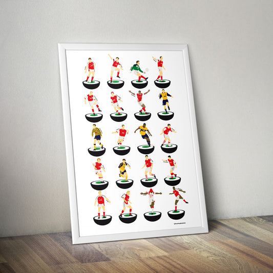 Arsenal 90's Subbuteo Print