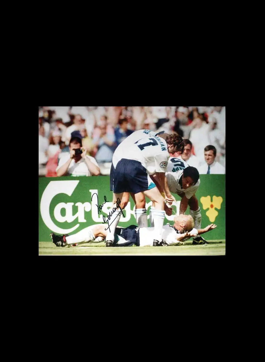 Paul “Gazza” Gascoigne Signed “The Dentist Chair” Euro 96 Photo