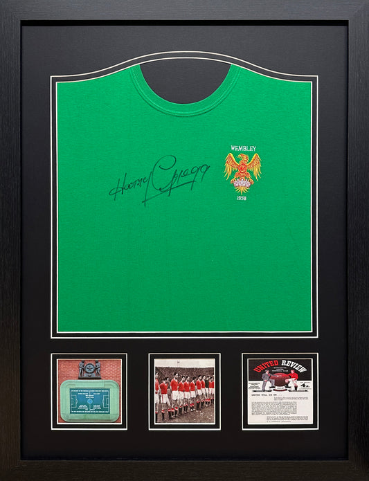 Harry Gregg Signed 1958 FA Cup Final Retro Shirt
