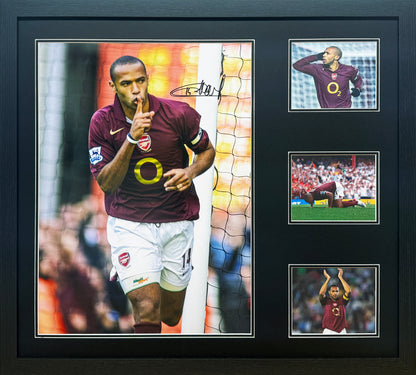 Thierry Henry In Redcurrant Shirt Signed Photo