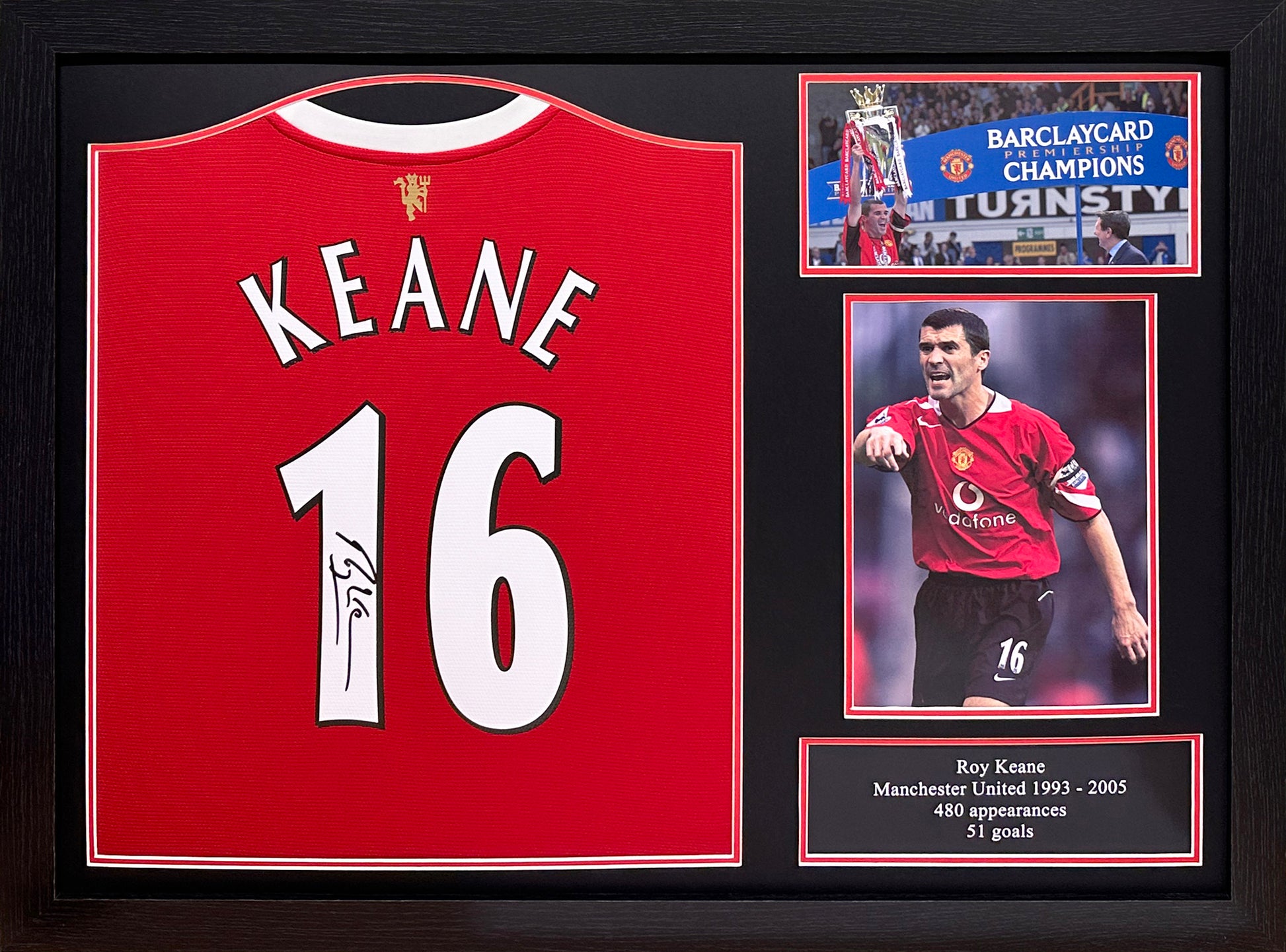 Shop MU chính hãng - HWC Trading Roy Keane Gift Signed A4 Printed Autograph  Manchester United Gifts Photo Display