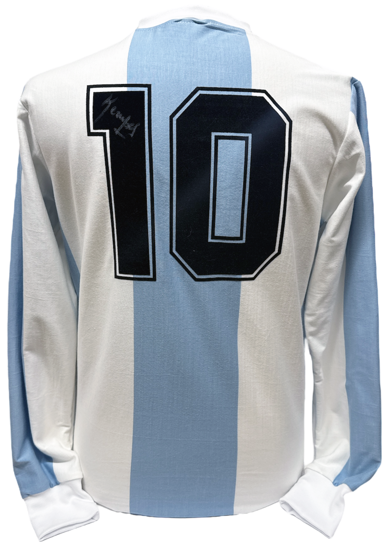 Mario Kempes signed retro Argentina shirt