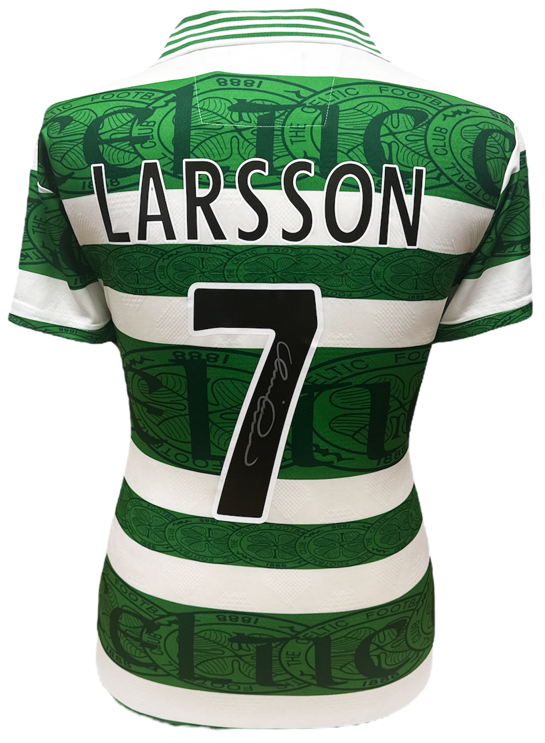 Henrik Larsson signed Official retro 1995/97 Celtic shirt 