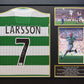 Framed Henrik Larsson Signed Official Celtic Centenary Retro Shirt