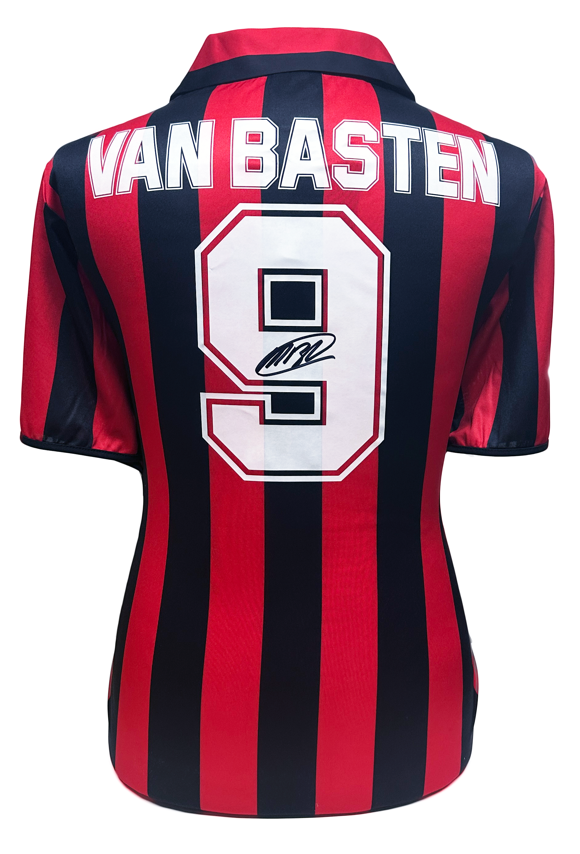 記念グッズ Marco Van Basten Signed AC Milan Uniform Marco Van Basten AC Milan Signed Shirt – National Football Museum Shop