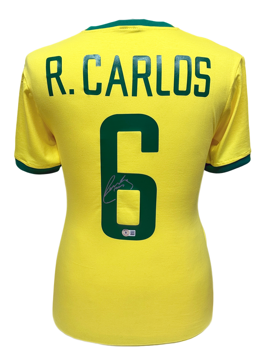 Roberto Carlos Signed Brazil Shirt