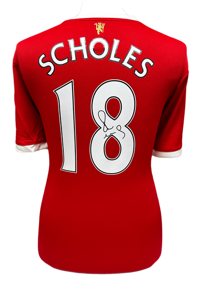 Paul Scholes Signed Manchester United Replica Shirt