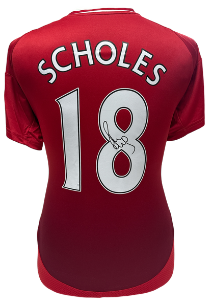 Paul Scholes Signed Manchester United Replica Shirt – National