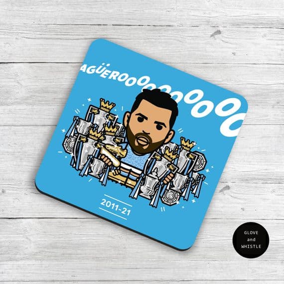 Sergio Aguero Manchester City Coaster