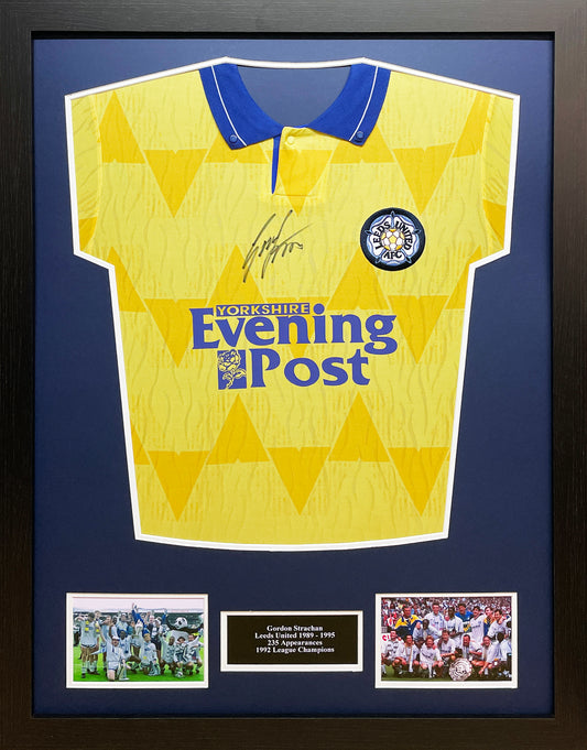 Gordan Strachan Signed Leeds Shirt
