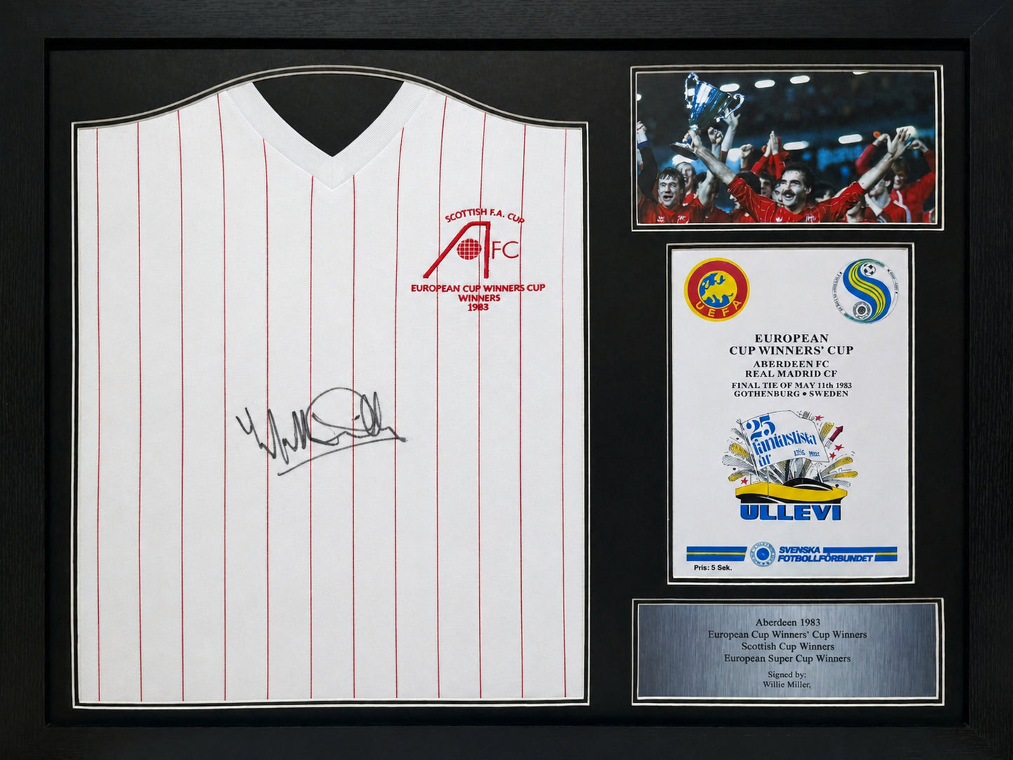 Willie Millar signed Aberdeen shirt