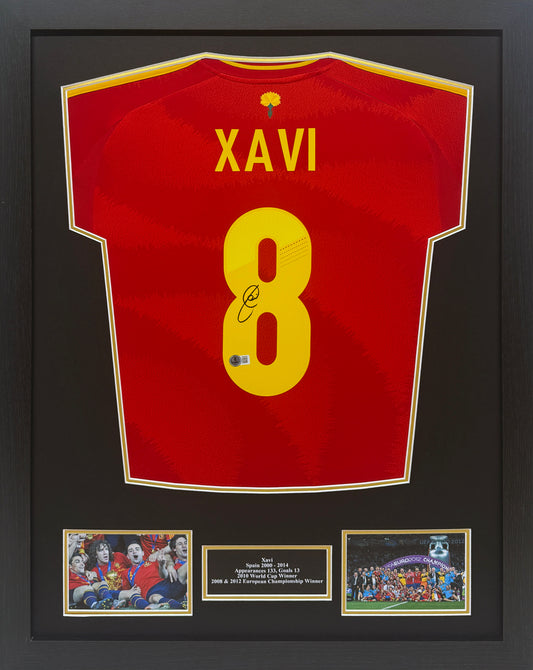 Xavi Hernandez Signed Spain Shirt
