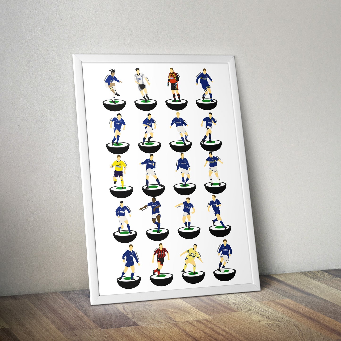 Everton 1990’s Subbuteo Print