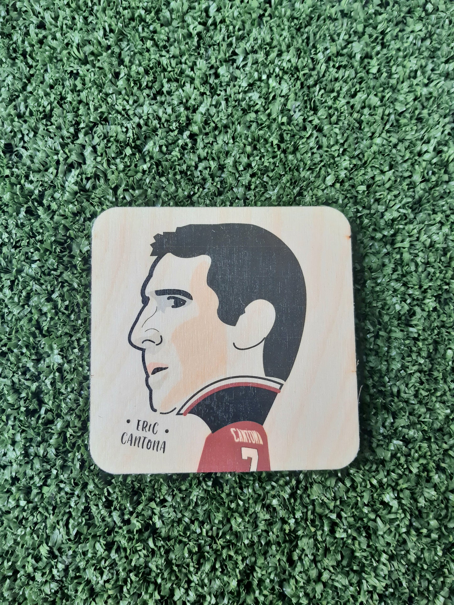 Eric Cantona Wooden Coasters