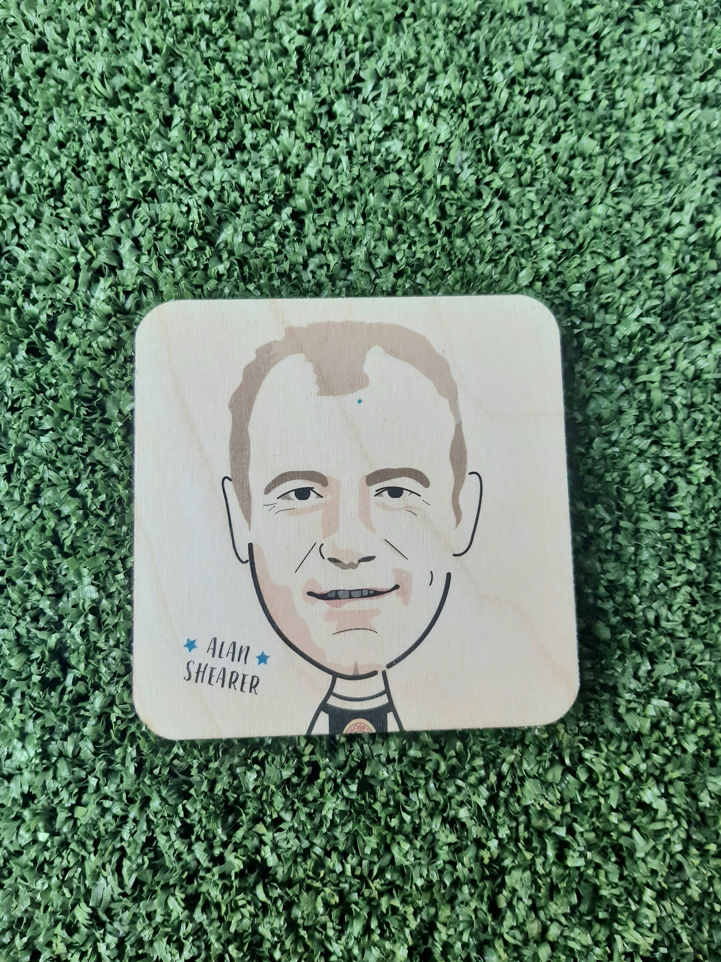 Alan Shearer Wooden Coasters