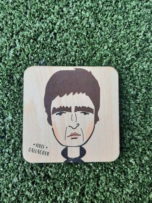 Noel Gallagher Wooden Coasters